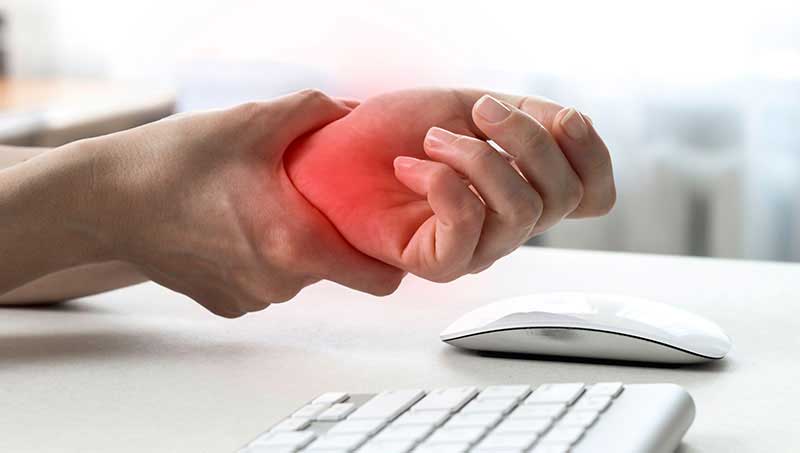 Wrist pain after typing