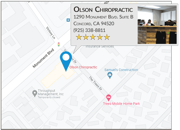 Olson Chiropractic's location on google map